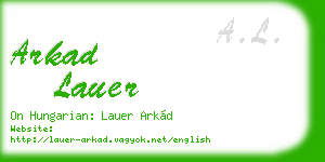 arkad lauer business card